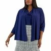 Buy ❤️ Kasper Plus Size Open-Front Cardigan Sweater Kasper Navy 🛒