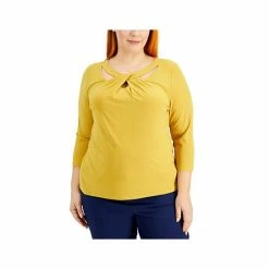 Wholesale 👏 Kasper Plus Size Twist-Neck Top Fire Red 🎁 -Cheap Kasper Store unnamed file 1023