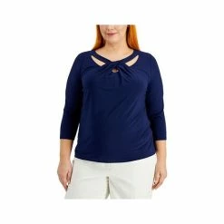 Wholesale 👏 Kasper Plus Size Twist-Neck Top Fire Red 🎁 -Cheap Kasper Store unnamed file 1026