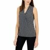 Discount 🎁 Kasper Petite Sleeveless Knot Neckline Top Black/vanilla Ice ✔️ -Cheap Kasper Store unnamed file 1051
