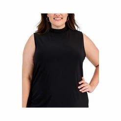 Top 10 💯 Kasper Plus Size Sleeveless Mock-Neck Tank Top Black 🔔 -Cheap Kasper Store unnamed file 1080