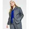 Best Pirce 😉 Kasper Plus Size Glen Plaid Two-Button Blazer Royal Blue Combo ⭐
