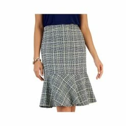 Deals 💯 Kasper Petite Tweed Flounce 👗 Skirt Pale Yellow Multi 🔔 -Cheap Kasper Store unnamed file 1121