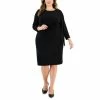 Cheap ⌛ Kasper Plus Size Anise Faux-Wrap 3/4-Sleeve 👗 Dress Black ⭐ -Cheap Kasper Store unnamed file 1131