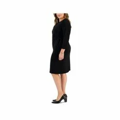 Cheap ⌛ Kasper Plus Size Anise Faux-Wrap 3/4-Sleeve 👗 Dress Black ⭐ -Cheap Kasper Store unnamed file 1133