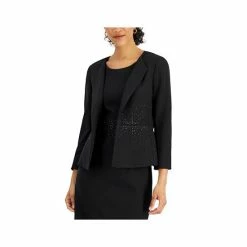 Best Sale 🎉 Kasper Petite Embellished-Waist Jacket Black 🎁 -Cheap Kasper Store unnamed file 1171