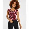 Best reviews of 🔥 Kasper 👩 Women's Printed Twist-Neck Blouse Crimson/cream Combo ✔️ -Cheap Kasper Store unnamed file 1175