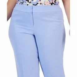 Best Pirce ❤️ Kasper Plus Size Stretch Crepe Mid-Rise Ankle Pants California Sky 😍 -Cheap Kasper Store unnamed file 1181