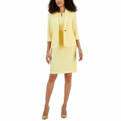 Outlet 🤩 Kasper 👩 Women's Single-Button Blazer & Shift 👗 Dress Black 💯