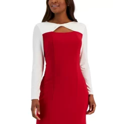 Wholesale 😍 Kasper Printed Flutter-Sleeve Belted 👗 Dress Gold/royal Blue Combo 👍 -Cheap Kasper Store unnamed file 122