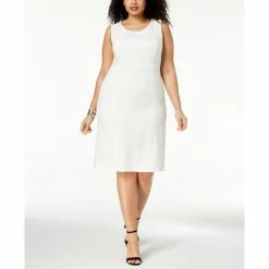Coupon ๐ Kasper Plus Size Crepe Sheath ๐ Dress Vanilla ๐คฉ