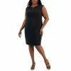Best Sale 🧨 Kasper Plus Size Sleeveless Sheath 👗 Dress Black 😀 -Cheap Kasper Store unnamed file 1222
