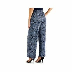 Discount 👏 Kasper Printed Wide Leg Pants Chambray Multi 🔔 -Cheap Kasper Store unnamed file 1236