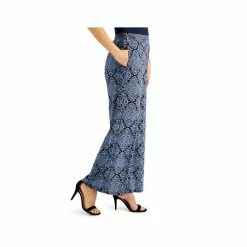 Discount 👏 Kasper Printed Wide Leg Pants Chambray Multi 🔔 -Cheap Kasper Store unnamed file 1237