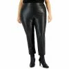Outlet 🎉 Kasper Plus Size Pull-On Faux-Leather Slim-Fit Ankle Pants Black 🌟 -Cheap Kasper Store unnamed file 1254