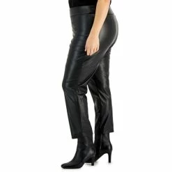 Outlet 🎉 Kasper Plus Size Pull-On Faux-Leather Slim-Fit Ankle Pants Black 🌟 -Cheap Kasper Store unnamed file 1257