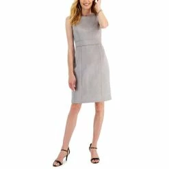Wholesale ✨ Kasper Petite Faux Suede Sleeveless Sheath 👗 Dress Doe 😀