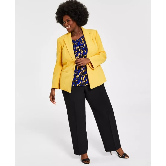 Brand new โ Kasper Plus Size Crepe One-Button Blazer Gold ๐ 8 Brand new โ Kasper Plus Size Crepe One-Button Blazer Gold ๐ - Image 6