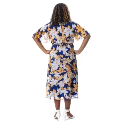 Cheapest 🎉 Kasper Printed Flutter-Sleeve Belted 👗 Dress Green Combo ✔️ -Cheap Kasper Store unnamed file 150