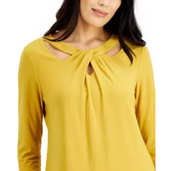 Best deal ✔️ Kasper Twist-Neck Top California Sky ⭐ -Cheap Kasper Store unnamed file 156
