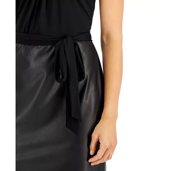 Outlet ๐งจ Kasper ๐ฉ Women's Mixed-Media Twist-Neck Sheath ๐ Dress, Created For Macy's Black ๐ 7 Outlet ๐งจ Kasper ๐ฉ Women's Mixed-Media Twist-Neck Sheath ๐ Dress, Created For Macy's Black ๐ - Image 5