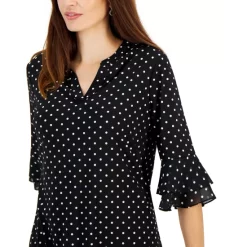 New 🔔 Kasper 👩 Women's Colorblocked Open-Front 3/4-Sleeve Blazer Vanilla Ice/black 🛒 -Cheap Kasper Store unnamed file 196