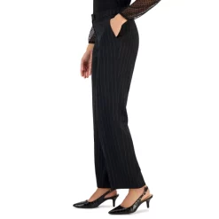 Buy 🎉 Kasper 👩 Women's Plaid Pull-On Straight-Leg Pants Black Multi 🌟