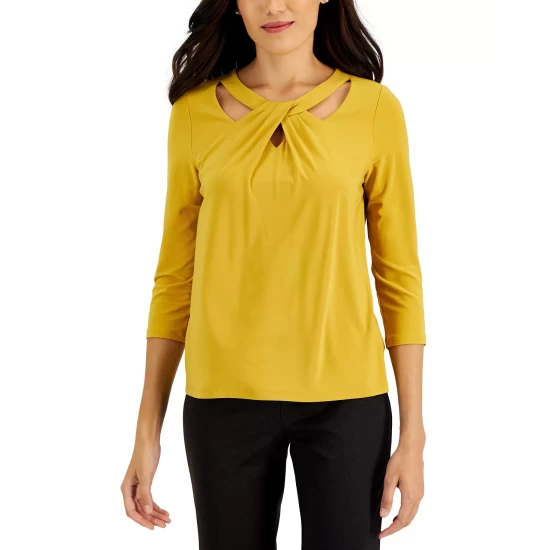 Discount โค๏ธ Kasper Petite Twist-Neck Top Black ๐ฅฐ 5 Discount โค๏ธ Kasper Petite Twist-Neck Top Black ๐ฅฐ - Image 3