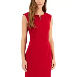 Buy ๐ Kasper ๐ฉ Women's Color-Blocked Longer-Length Cardigan Fire Red/black ๐คฉ