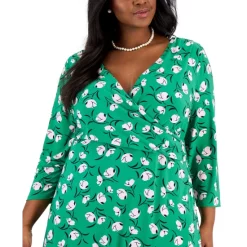 Coupon 🛒 Kasper 👩 Women's Split-Neck Lace-Sleeve Blouse Black 🔔