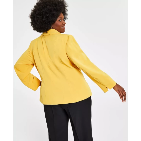 Brand new โ Kasper Plus Size Crepe One-Button Blazer Gold ๐ 4 Brand new โ Kasper Plus Size Crepe One-Button Blazer Gold ๐ - Image 2