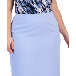 Brand new ✔️ Kasper Plus Size Stretch Crepe Pencil 👗 Skirt California Sky 😀 -Cheap Kasper Store unnamed file 355