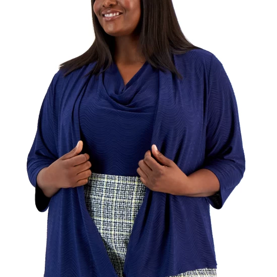 Outlet ๐ Kasper ๐ฉ Women's Flutter-Sleeve Sheath ๐ Dress Royal Blue โค๏ธ 4 Outlet ๐ Kasper ๐ฉ Women's Flutter-Sleeve Sheath ๐ Dress Royal Blue โค๏ธ - Image 2