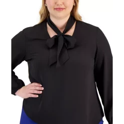 Discount ✨ Kasper Plus Size Faux-Leather Collarless Jacket, Created For Macy's Black 💯 -Cheap Kasper Store unnamed file 400