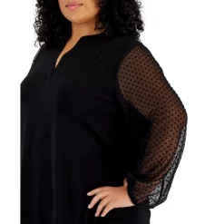 Best Pirce ๐ฅ Kasper ๐ฉ Women's Circle-Print Faux-Wrap ๐ Dress Kasper Navy Multi โ