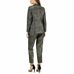 Deals ⌛ Kasper 👩 Women's Metallic Shimmer Jacquard Shawl-Collar Jacket Black/gold 🛒 -Cheap Kasper Store unnamed file 546