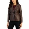 Best Sale ⭐ Kasper 👩 Women's Faux-Leather Seamed One-Button Jacket Black 😉 -Cheap Kasper Store unnamed file 563