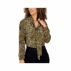 Hot Sale 🤩 Kasper 👩 Women's Long Sleeve Bow Blouse Marigold Combo 💯 -Cheap Kasper Store unnamed file 579