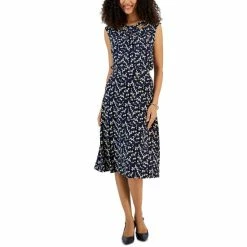Budget ✔️ Kasper 👩 Women's Floral Print Twist Neck Top Kasper Navy Multi 🥰 -Cheap Kasper Store unnamed file 592