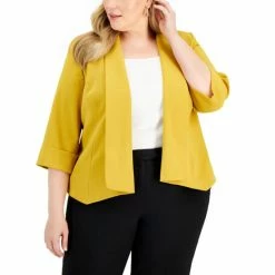 Hot Sale 🥰 Kasper Plus Size Open-Front Soft Blazer Royal Blue 🔥
