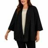 Best deal ✨ Kasper Plus Size Open-Front Shawl-Collar Sparkle Cardigan Black/silver 💯 -Cheap Kasper Store unnamed file 602