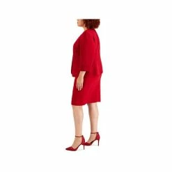Best Sale 🔔 Kasper Plus Size Open Front Blazer Fire Red 😉 -Cheap Kasper Store unnamed file 639