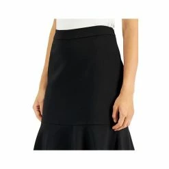 Budget 🎉 Kasper 👩 Women's Side-Zip Flounce 👗 Skirt Black ⌛ -Cheap Kasper Store unnamed file 642