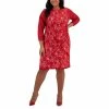 Discount ⌛ Kasper Plus Size Laurissa Lace Sheath 👗 Dress Crimson / Cream 🤩 -Cheap Kasper Store unnamed file 666