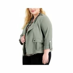 Brand new 🥰 Kasper Plus Size Roll-Tab Cardigan Jacket Lily White 😍 -Cheap Kasper Store unnamed file 714