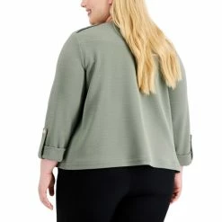 Brand new 🥰 Kasper Plus Size Roll-Tab Cardigan Jacket Lily White 😍 -Cheap Kasper Store unnamed file 715