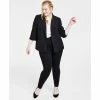 Cheapest 🥰 Kasper Plus Size 3/4-Sleeve Single-Button Blazer Black 🛒