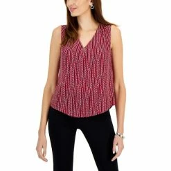 Budget 🎉 Kasper Petite Sleeveless V-Neck Top Black/ Pebble Combo 😀