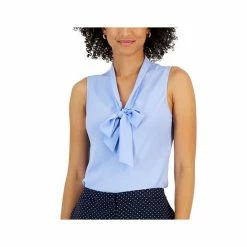 Promo ✔️ Kasper Petite Sleeveless V-Neck Tie-Front Top Tutu Pink 🛒 -Cheap Kasper Store unnamed file 785