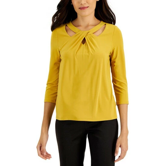 Discount โค๏ธ Kasper Petite Twist-Neck Top Black ๐ฅฐ 4 Discount โค๏ธ Kasper Petite Twist-Neck Top Black ๐ฅฐ - Image 2